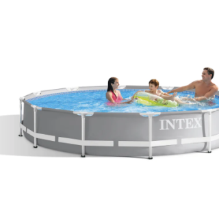 Piscina Estructural Redonda Prism Frame INTEX 366 x 76 cm, 6.503L, con Bomba