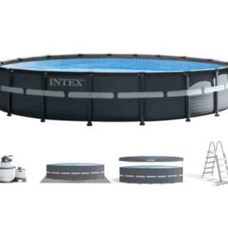 Piscina Estructural Ultra XTR Frame INTEX 610 x 122 cm, 30.079L, con Bomba de Arena, Escalera, Cobertor y Tapiz