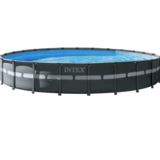 Piscina Estructural Redonda INTEX Ultra XTR 732 x 132 cm, 47.241L, con Bomba de Arena, Escalera, Cobertor y Tapiz