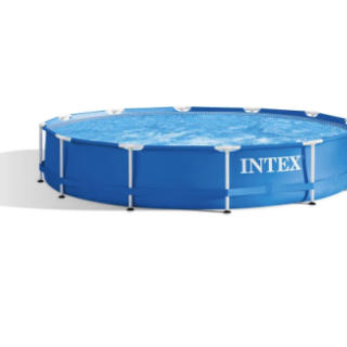 Piscina Estructural Redonda INTEX Metal Frame, 366 x 76 cm, 6.503L, con Bomba