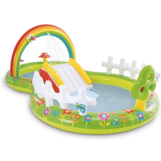 Piscina Centro de Juegos Inflable Jardín INTEX con Pulverizador