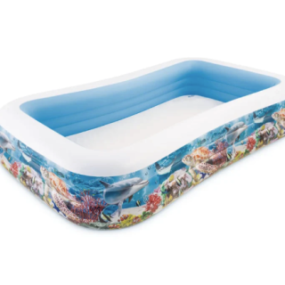 Piscina Inflable INTEX Infantil Tropical Rectangular 305 x 183 x 56 cm, 1.020L