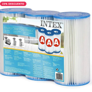 Pack 3 Cartuchos Filtro INTEX Tipo A