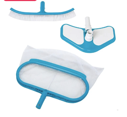 Kit de Limpieza Deluxe INTEX para Piscinas y Spas con Recoge Hojas, Cepillo y Cabeza